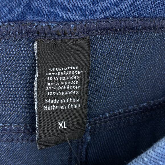 Hue Denim Leggings Womens Size XL US 16-18 Medium Wash Pull On Elastic Waist NEW - Picture 6 of 7